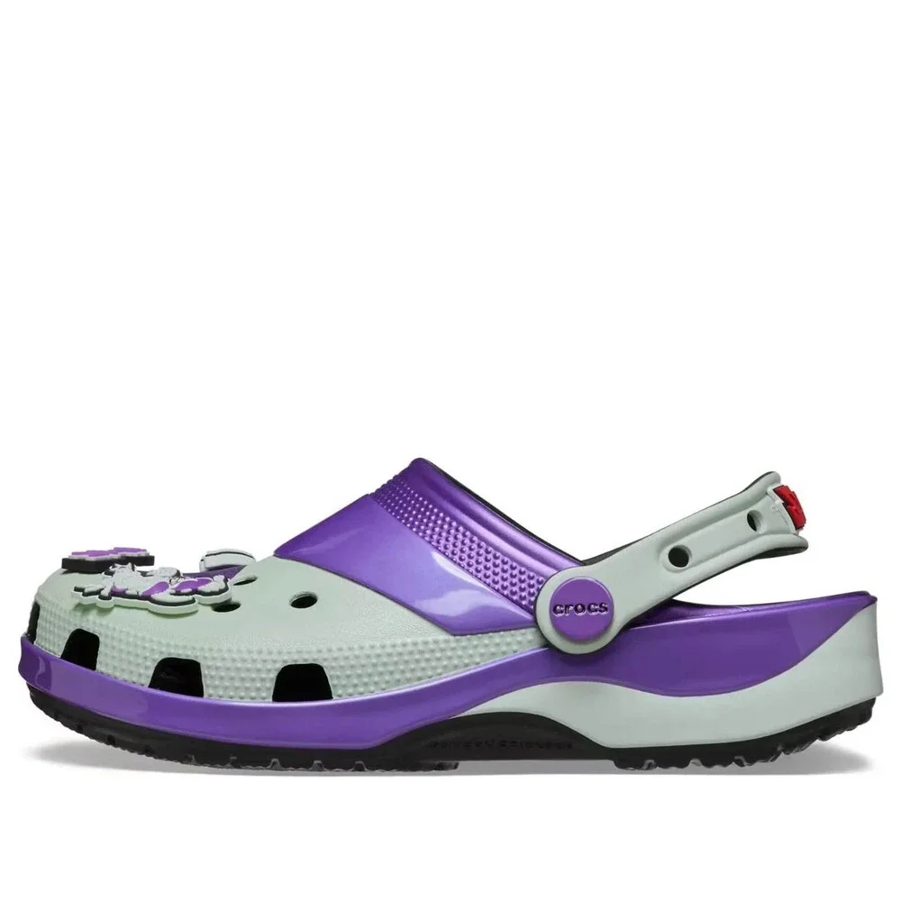 Crocs Classic 211202-90H Clogs Men's US 12 Green Purple Comfort Shoes JAX2146